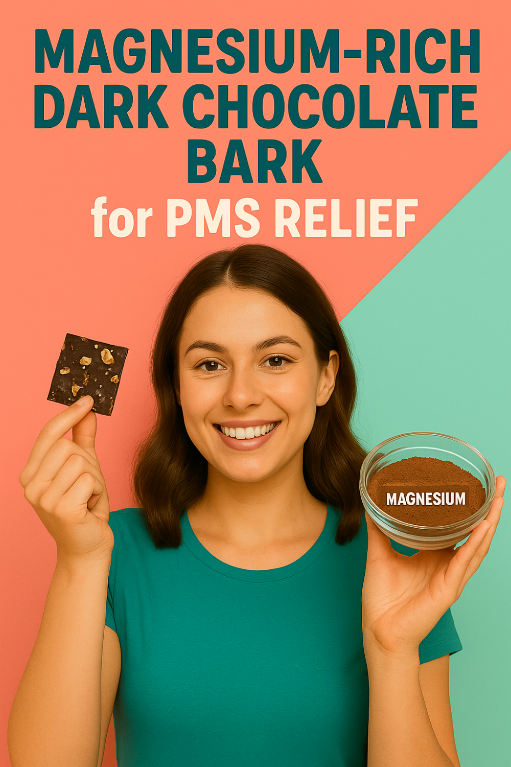 Magnesium-Rich Dark Chocolate Bark for PMS Relief
